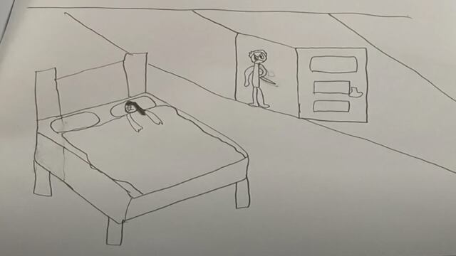 Dibujo perturbador de un niño