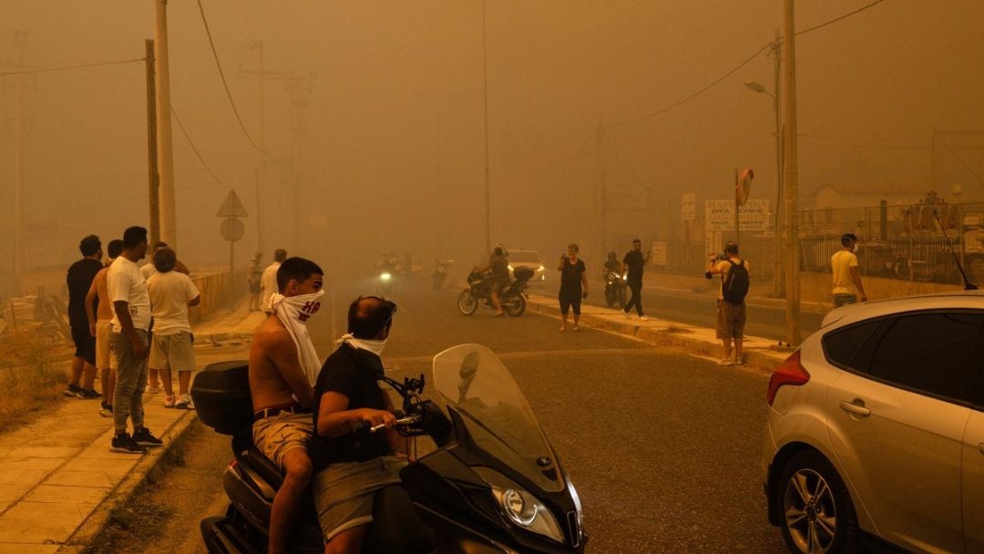 Fotos de incendio en Grecia