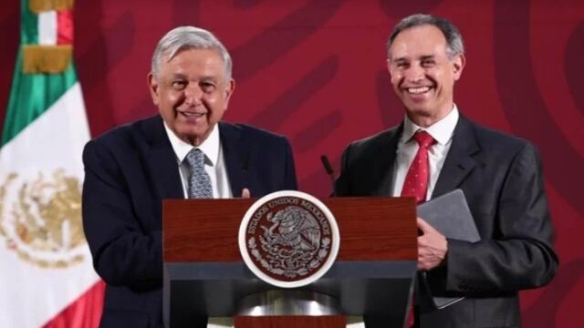 El presidente Andrés Manuel y Hugo López- Gatell