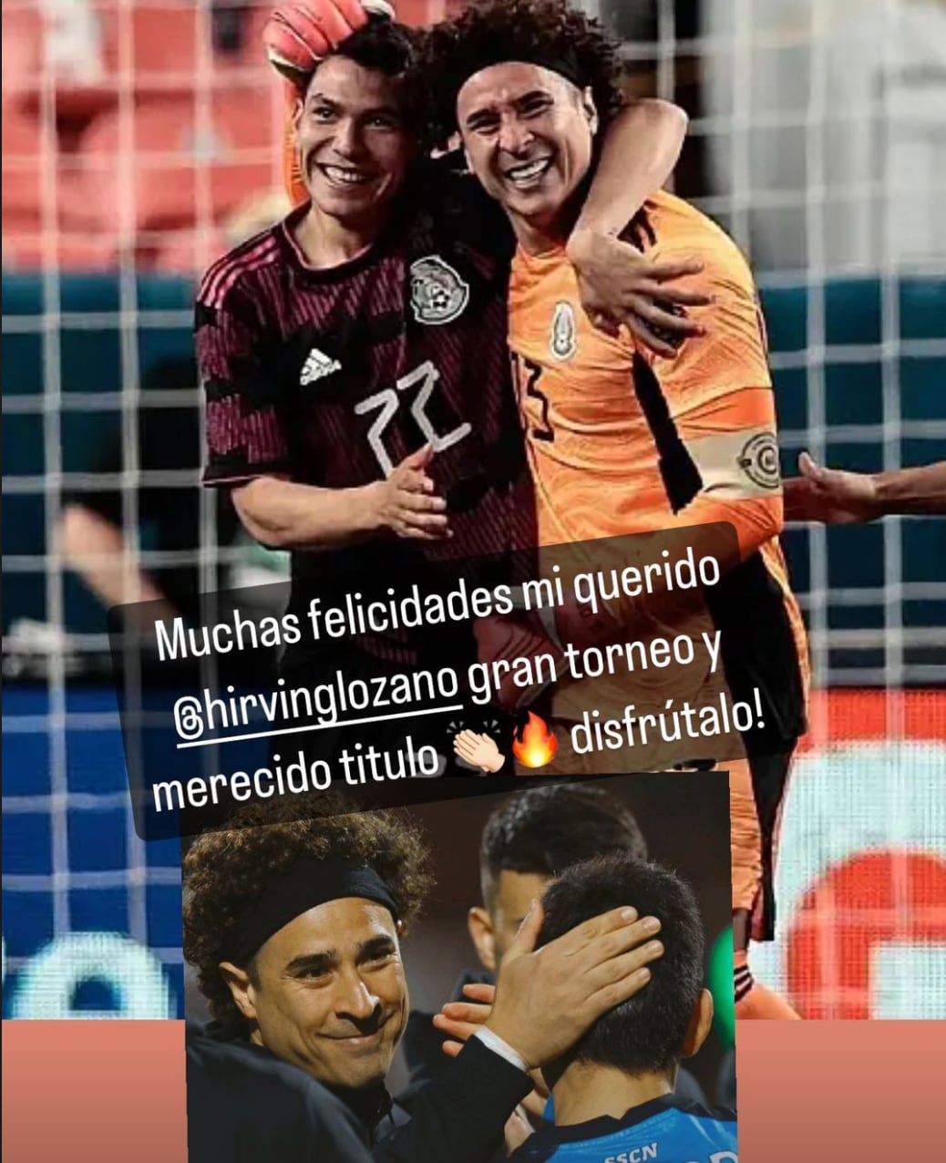 Memo Ochoa mandó felicitación a Chucky Lozano