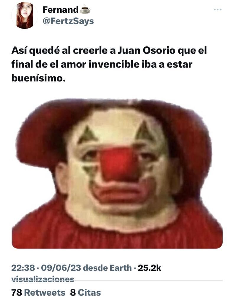 Memes por el final de El Amor invencible