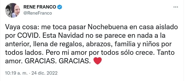 René Franco enfermó de Covid-19