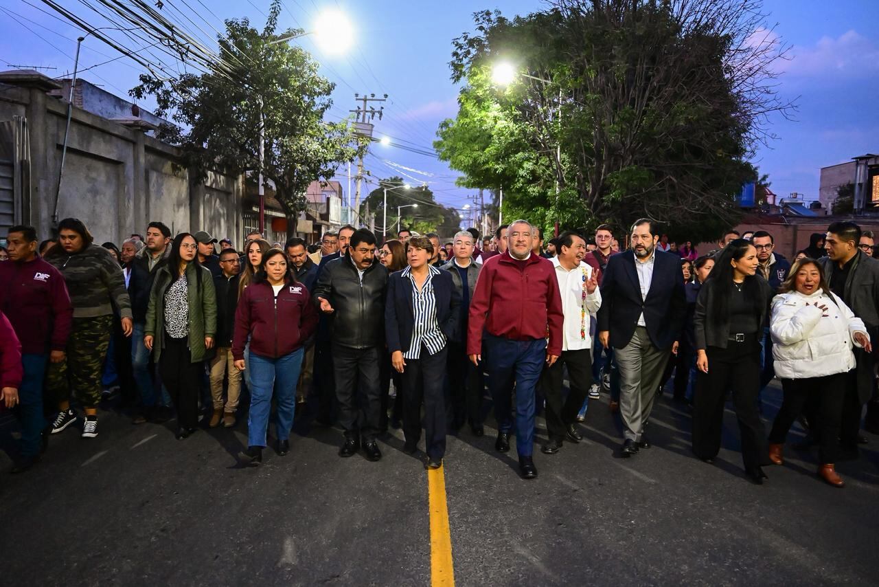 Delfina Gómez entrega reconstrucción de Av. Miguel Hidalgo en Texcoco con inversión estatal de 40 mdp