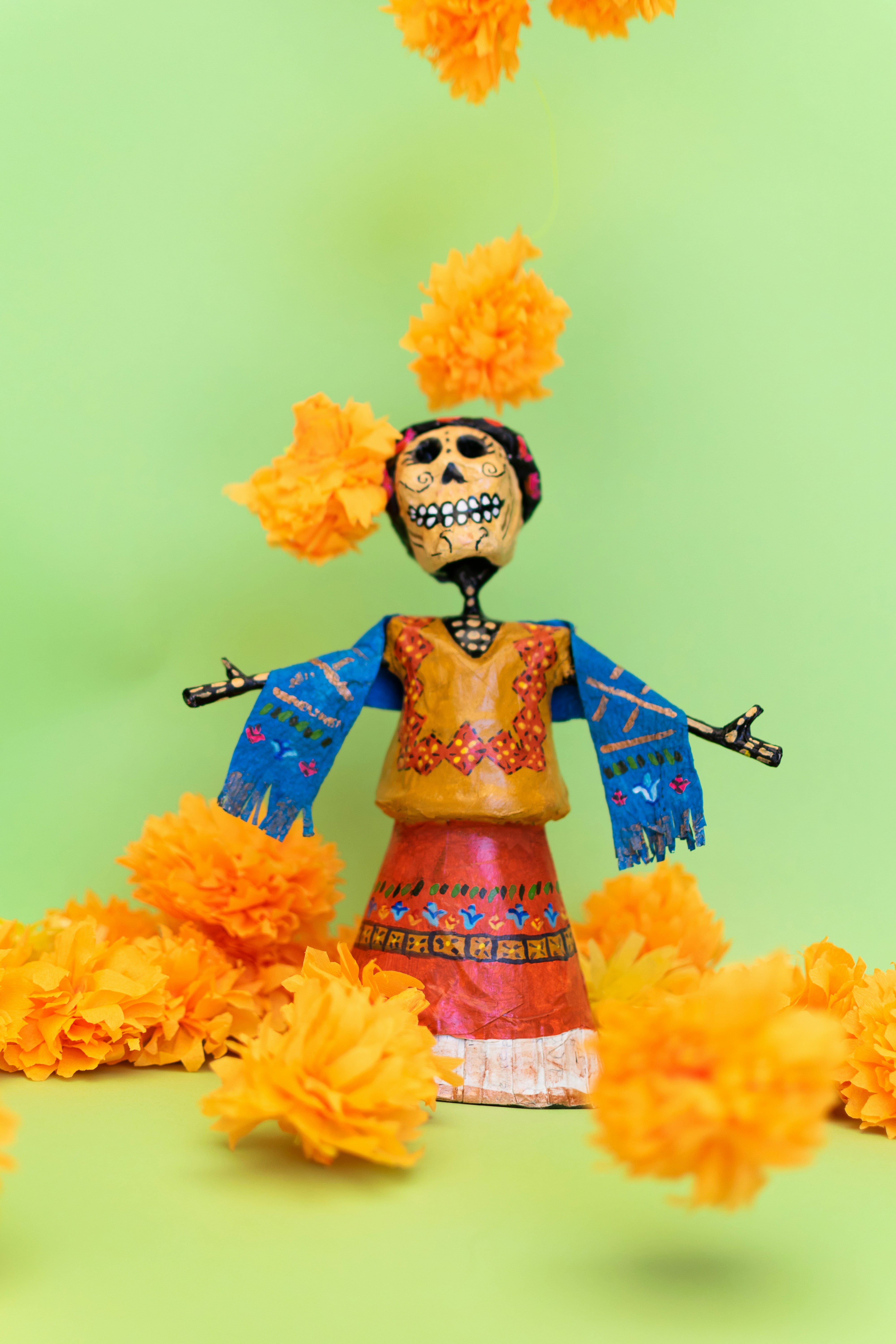 Catrina de papel para el Día de Muertos 2024