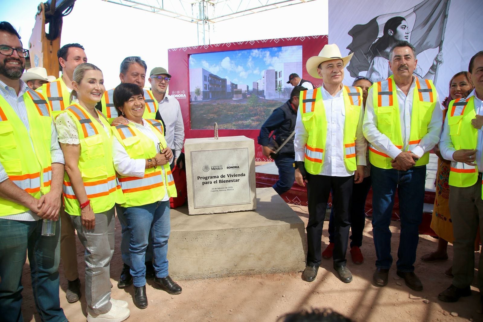 Alfonso Durazo da inicio al Programa Nacional de Vivienda en Cajeme, Sonora.