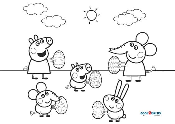 Dibujo de George Pig: Pascua