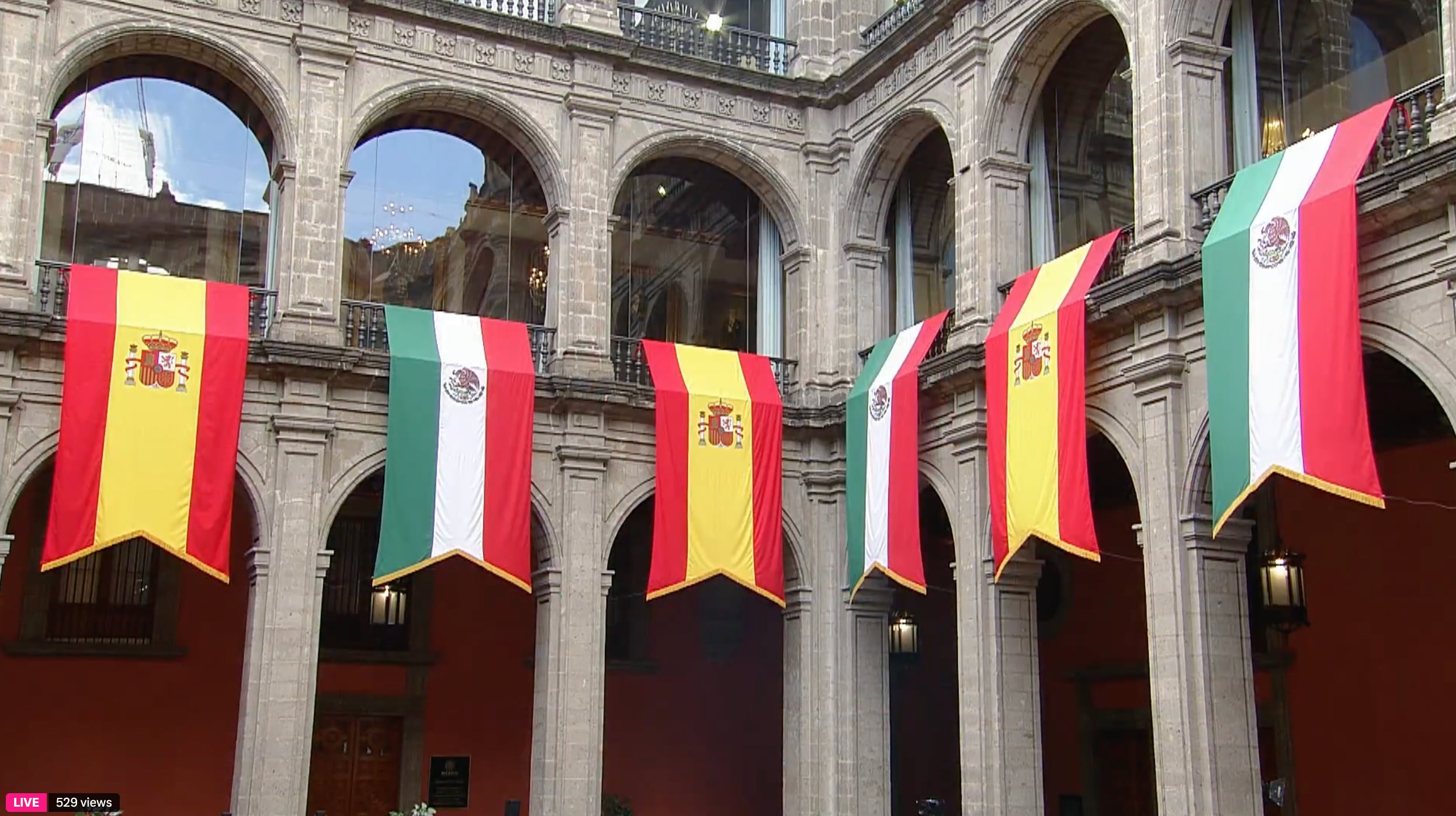 Claudia Sheinbaum recibe al rey Felipe VI en Palacio Nacional
