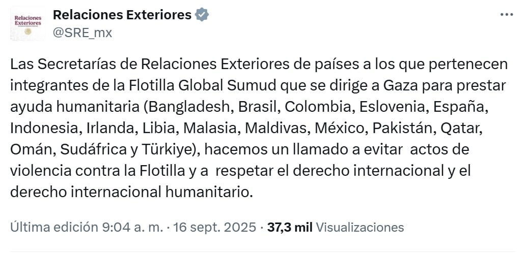 Flotilla Global Sumud hacia Gaza