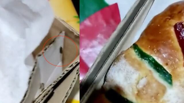 Cucaracha en Rosca de Reyes