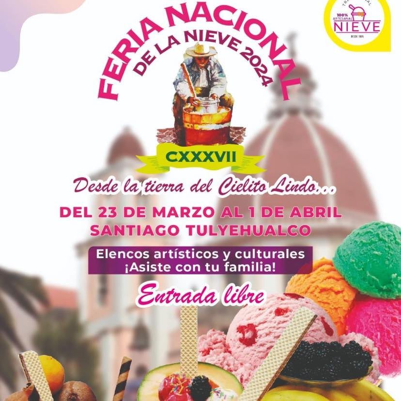Cartel de la Feria de la Nieve Xochimilco 2024