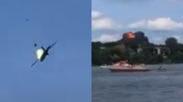 Choca un jet contra departamentos en Michigan; explotó durante vuelo de exhibición