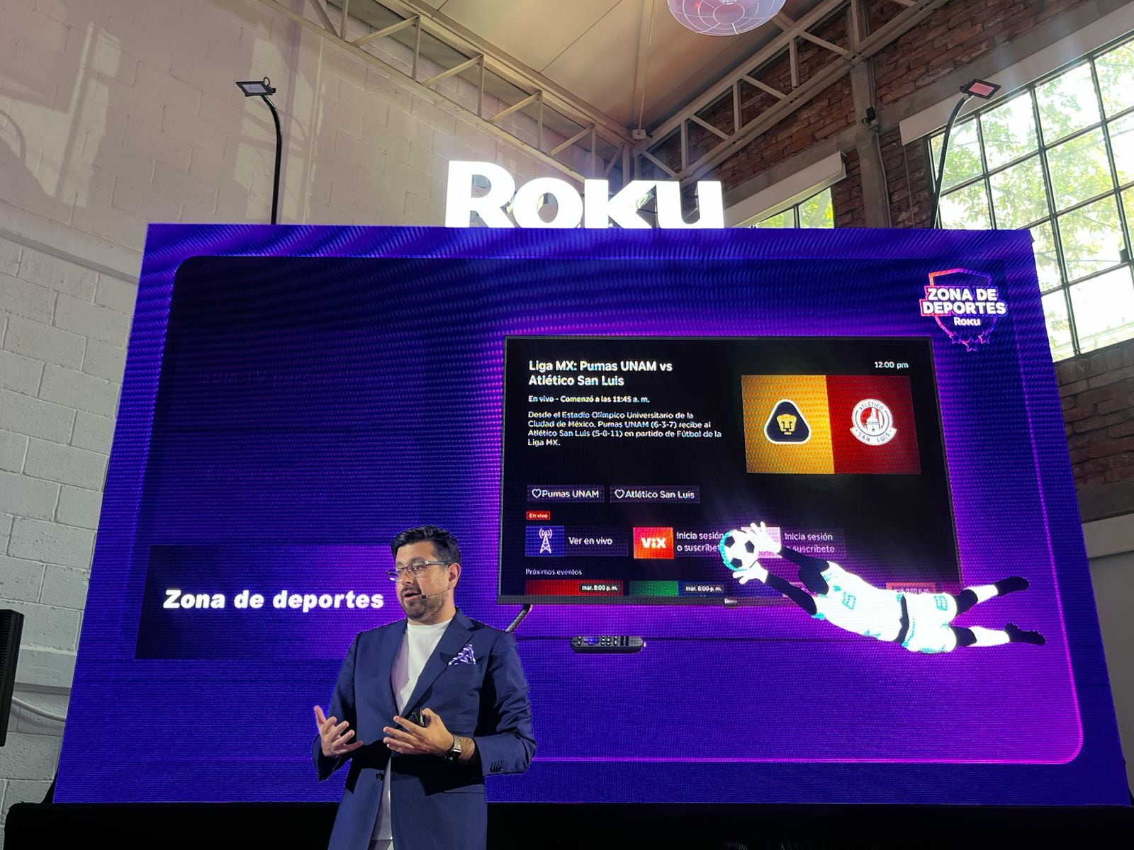 Presentación de Zona de Deportes Roku