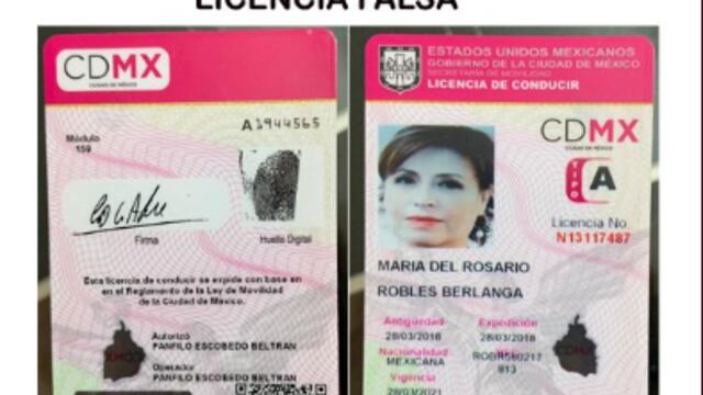 La fotografía publicada por Mariana Moguel sobre la supuesta licencia de conducir falsificada usada como prueba contra su madre.