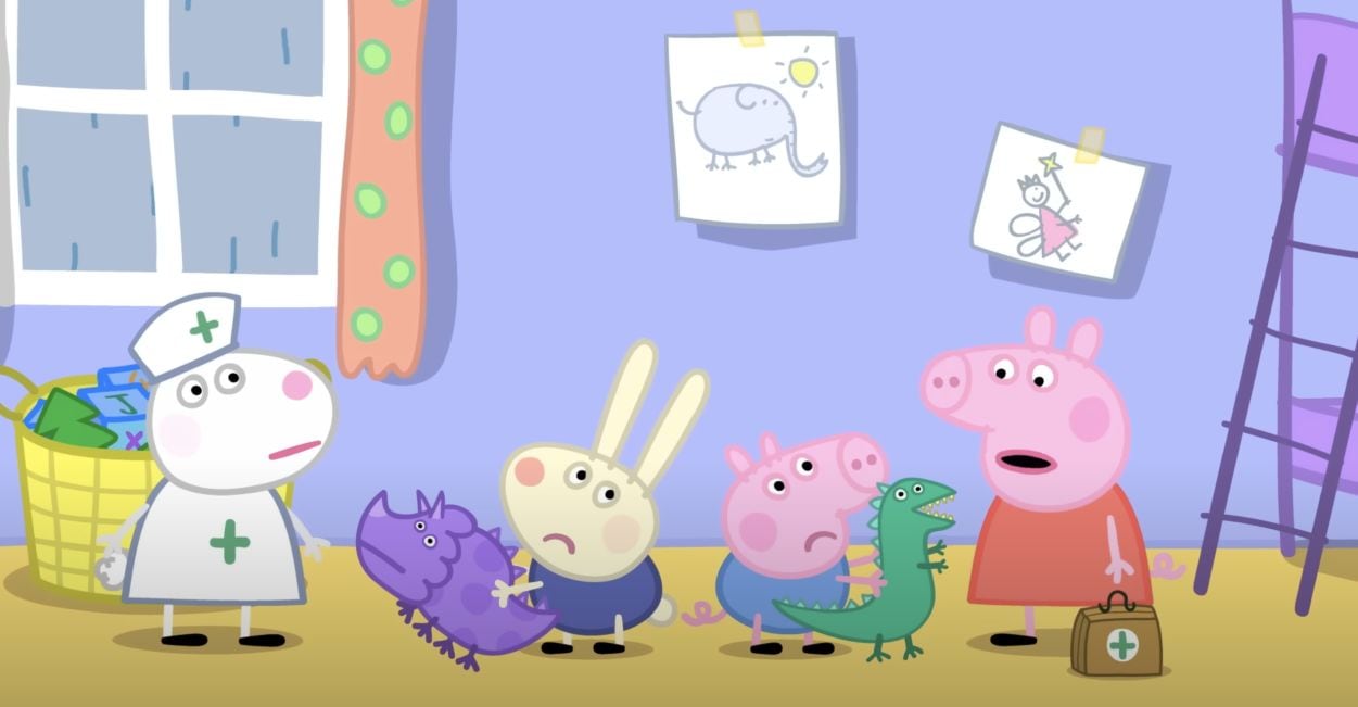 Capítulo de Peppa Pig en la lluvia