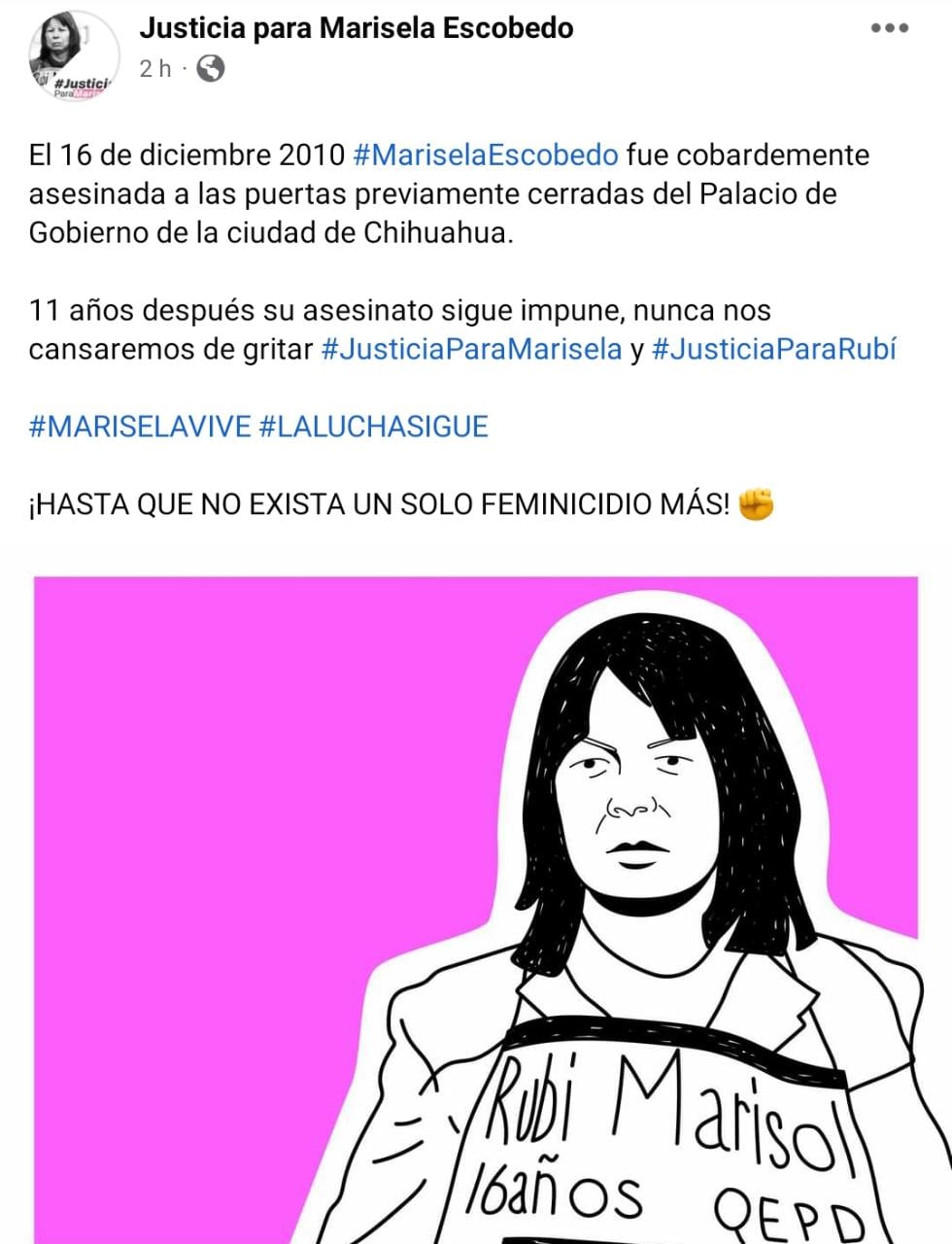A 11 años de la muerte de Marisela Escobedo