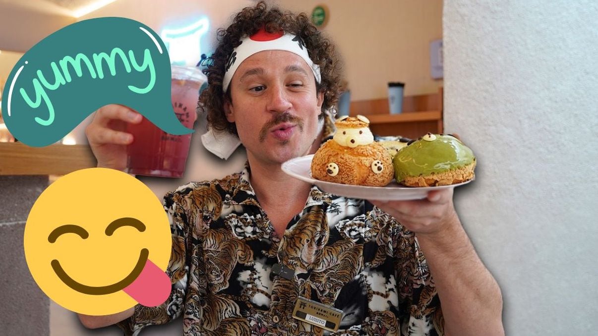 Luisito Comunica prueba todos los dulces de su nueva cafetería Torikami Café que presumió en YouTube