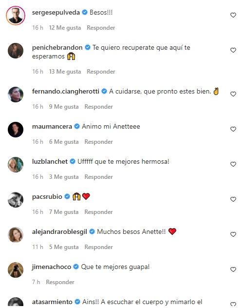 Celebridades le mandan buenos deseos a Anette Michel