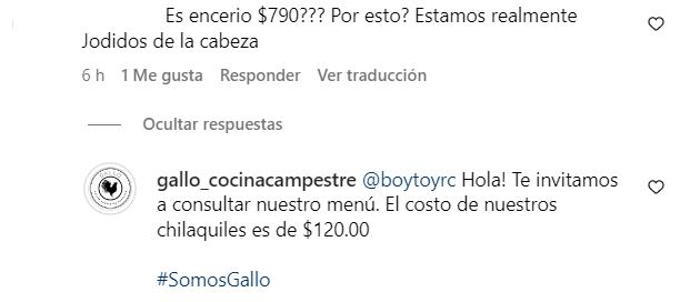 Desmienten que los chilaquiles que vende Pati Chapoy cuesten 790 pesos