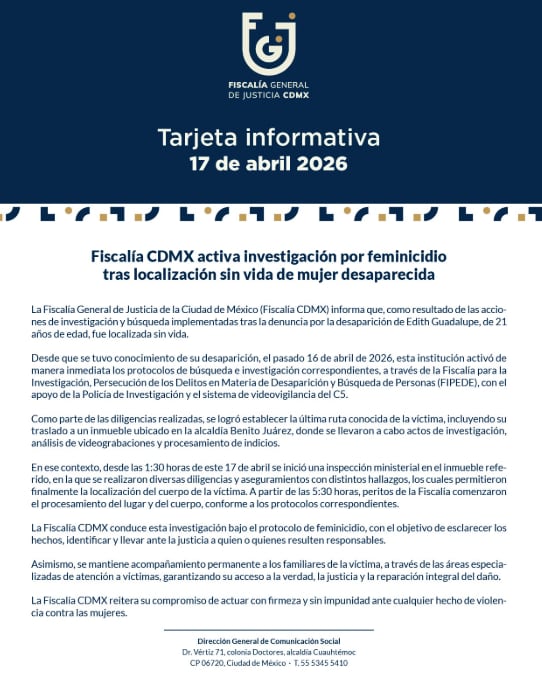 Hallan sin vida a Edith Guadalupe Valdez Saldívar