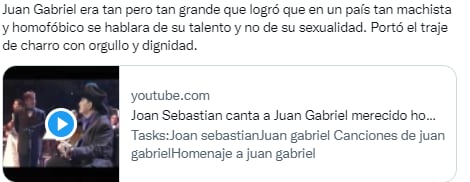 Juan Gabriel y su preferencia sexual levanta críticas.