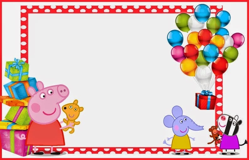 Tarjeta de feliz cumpleaños de Peppa Pig