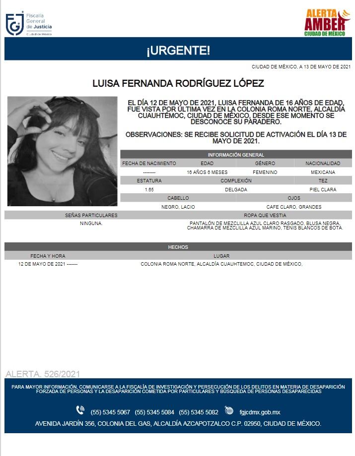 Ficha de búsqueda de Luisa