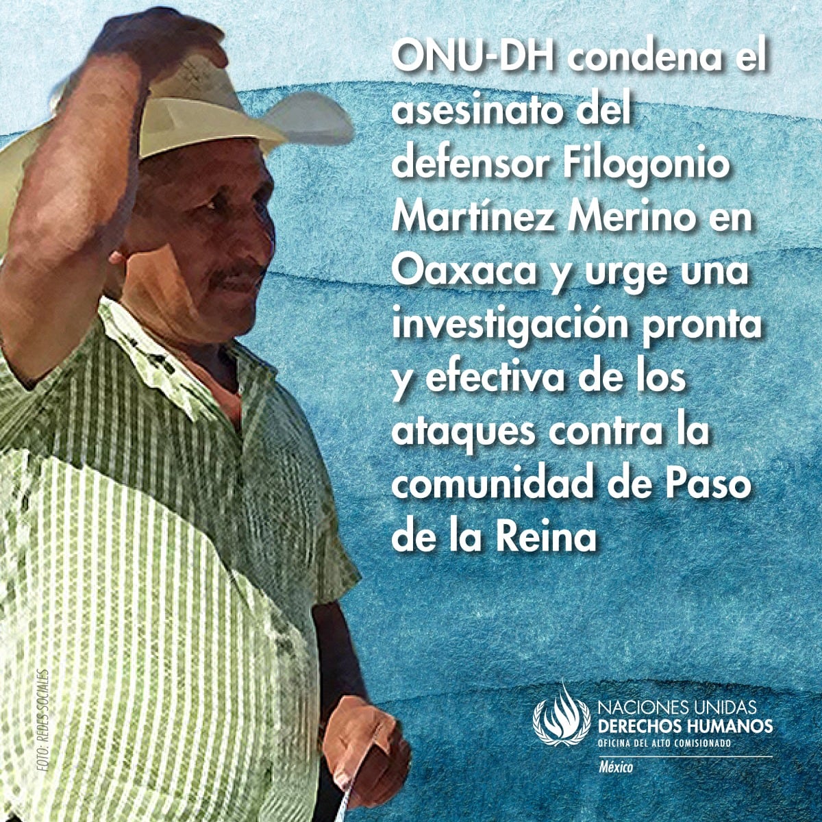 Condena de la ONU por homicidio de Filogonio Martínez Merino