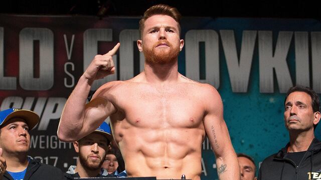 ‘Canelo’ Álvarez en pesaje.
