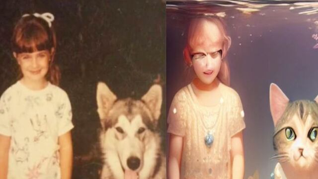Una inteligencia artificial le muestra que su amado perro reencarnó en una de sus mascotas