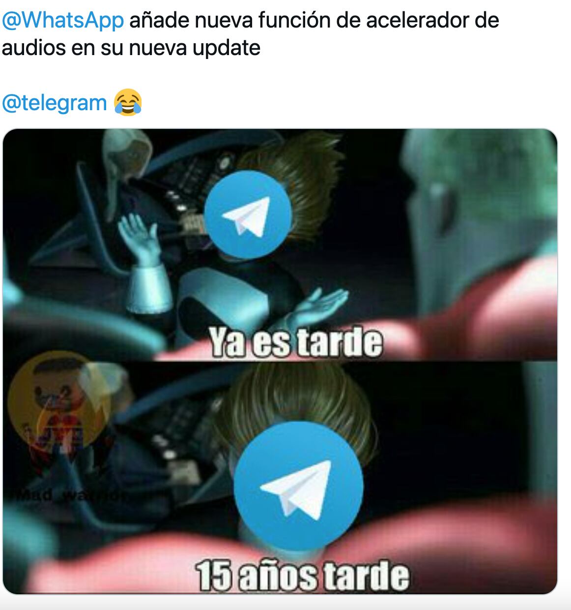 Telegram ya tenía la aceleración de audios