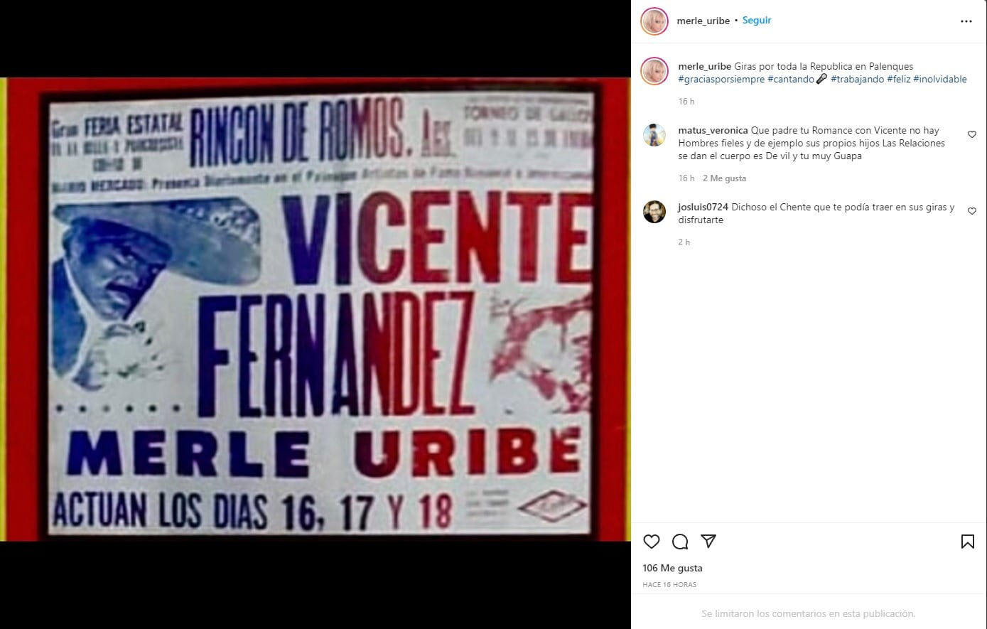 Merle Uribe se despide de Vicente Fernández