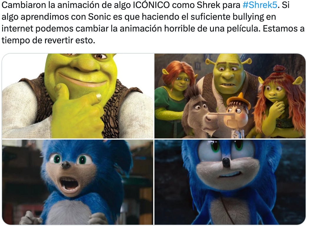 Usuarios se quejan del rediseño de Shrek 5 con memes