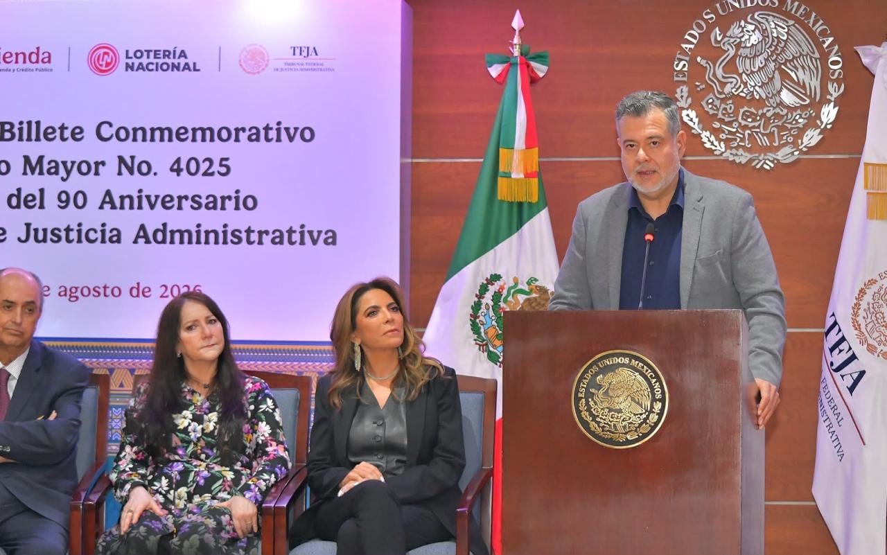 Lotería Nacional conmemora 90 años del TFJA.