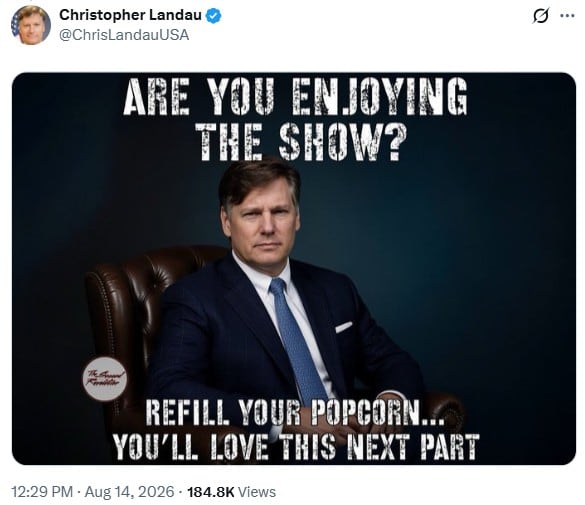 ¿Indirecta para López Beltrán? Christopher Landau publica polémico meme tras retiro de su visa