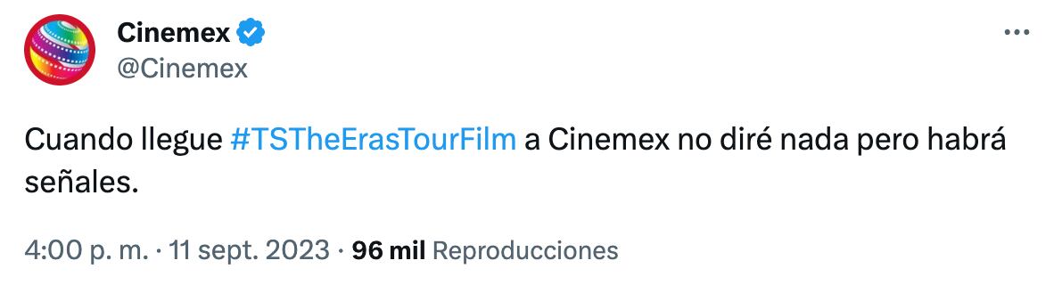 Anuncio Cinemex Taylor Swift