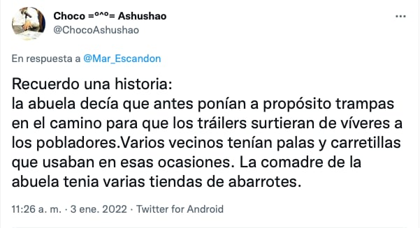 opinión de usuario en Twitter sobre saqueo de tráiler en Tabasco