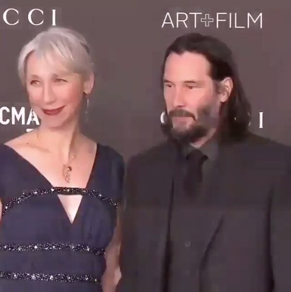 Keanu Reeves y su novia Alexandra Grant.