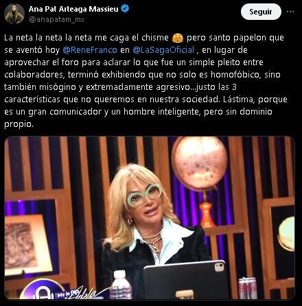 René Franco se exhibe macho y misógino con Adela Micha.