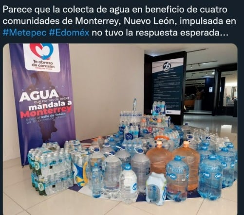 Colecta de agua para Monterrey