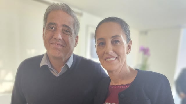 Claudia Sheinbaum, candidata a la presidencia de la república junto a Eduardo Esquivel Ancona, columnista de SDP Noticias