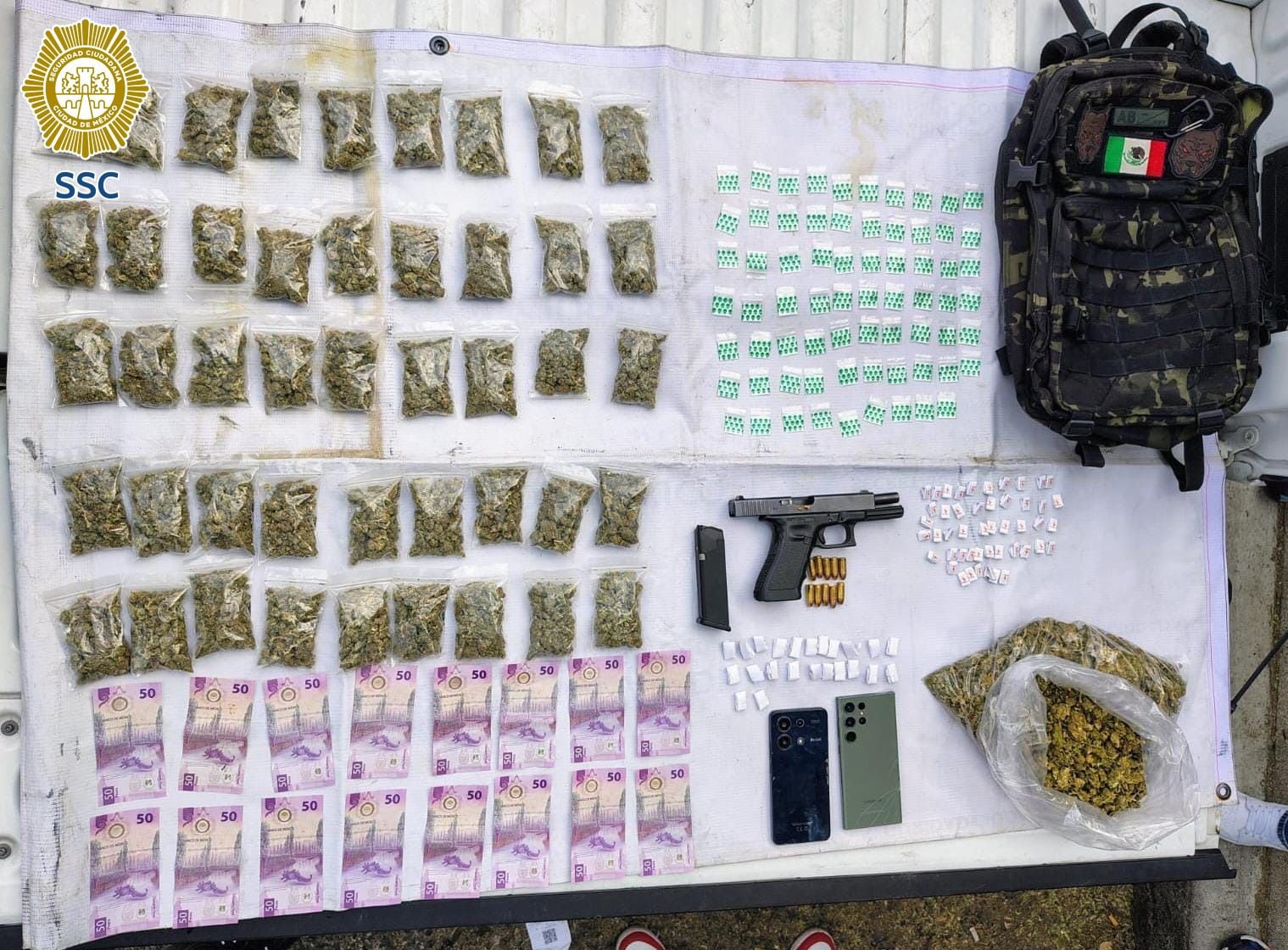 Líder de “Los Gansos” detenido en Iztacalco por narcomenudeo y extorsión