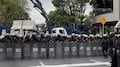 Policía de CDMX bloquea el avance de la CNTE hacia el Estadio Banorte