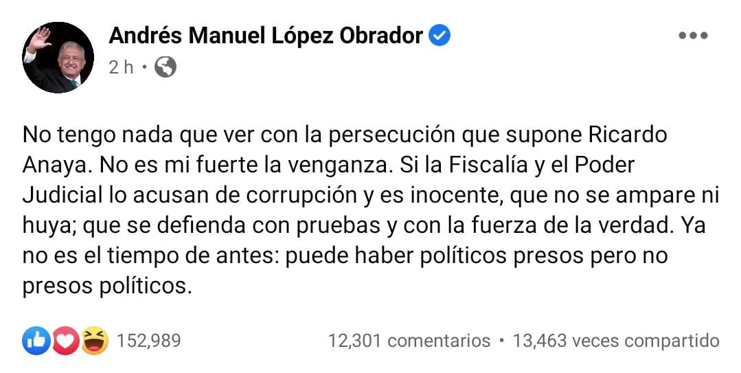 Respuesta de AMLO