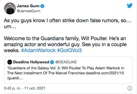 James Gunn confirma a Will Poulter como Adam Warlock