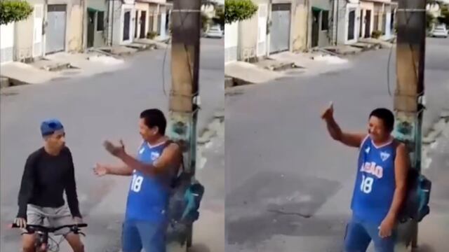 Hombre saluda a uno de los rateros que intentaron robarlo y hasta de salva del asalto