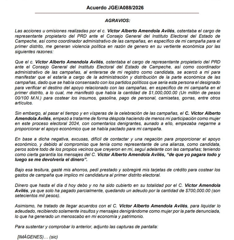 Cuestionan a Somos México por designar a Víctor Améndola, inscrito en registro de violencia política