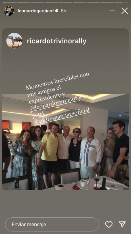 Leonardo García junto a su papá Andrés García