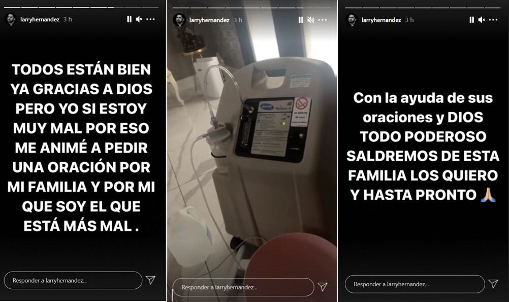 Historias de Larry Hernández en Instagram