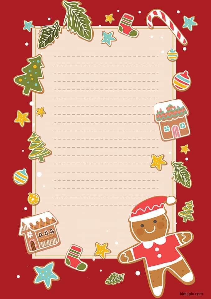 PLANTILLA CREATIVA PARA CARTA A SANTA CLAUS