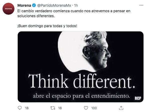 Tuit de Morena